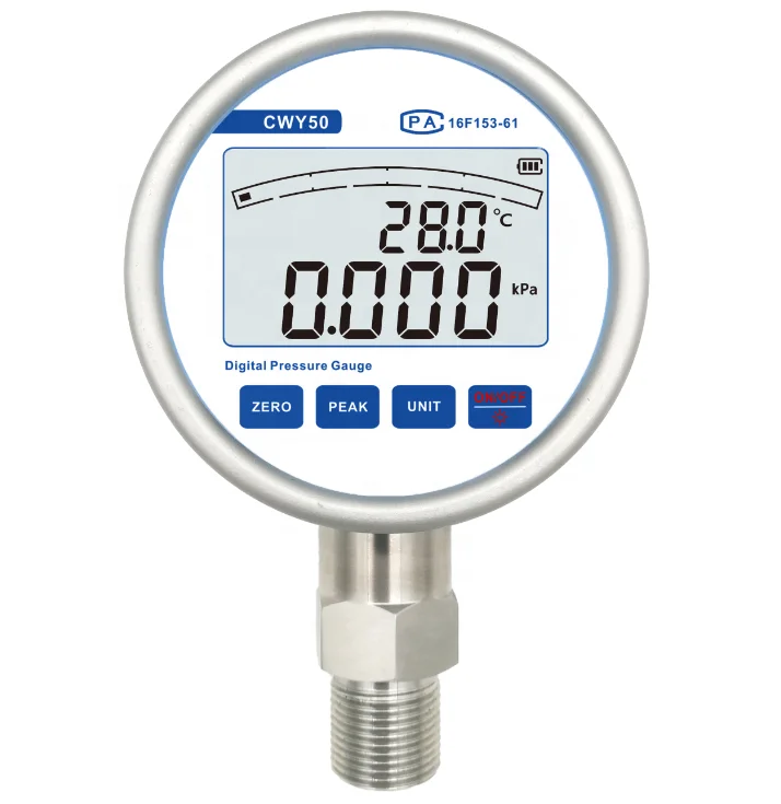 0-10000psi water digital pressure gauge