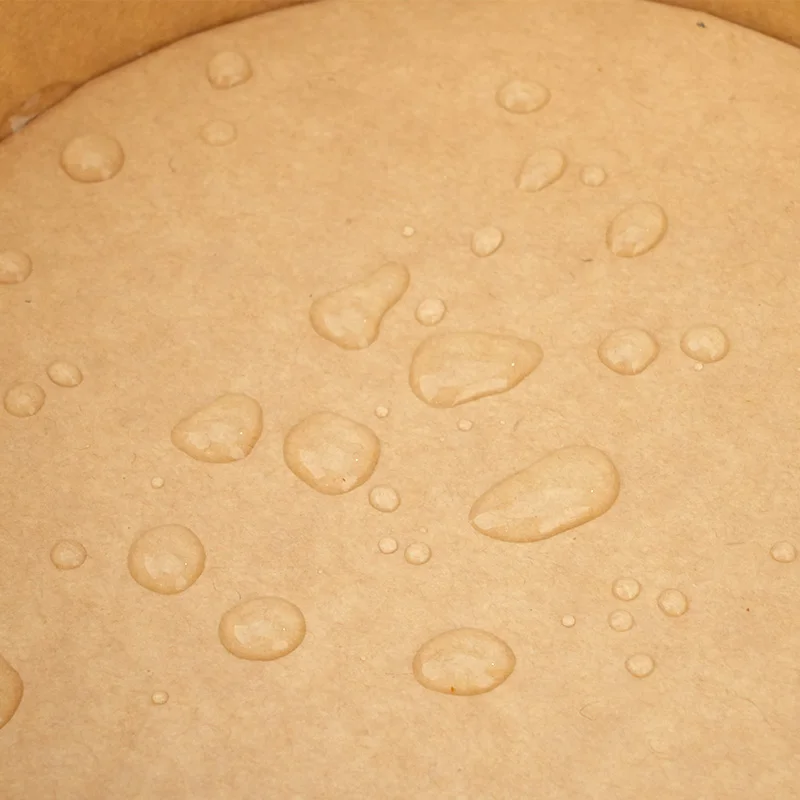 Ready bulk wholesale waterproof Kraft Paper Food Bowl Take Away Disposable Salad Bowls With Paper Lid