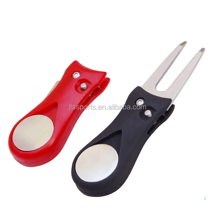 Custom Hot Selling Metal Pitch Repair Magnetic Foldable Golf Divot Tools Golf Repairer
