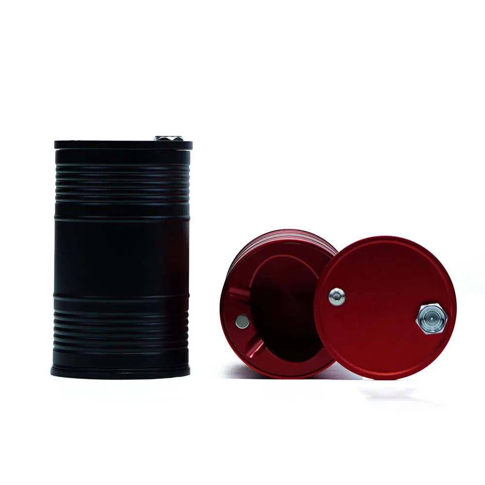 Juji New Oil Drum Design Aluminum Ashtray Luxury Car Aluminum Metal Ashtray With Lid Cover