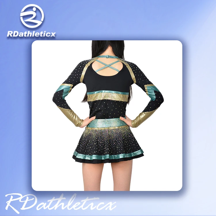 wholesale any color Performance Uniforms Cheerleading Wear For Girls Rhinestone Cheerleader Uniforms