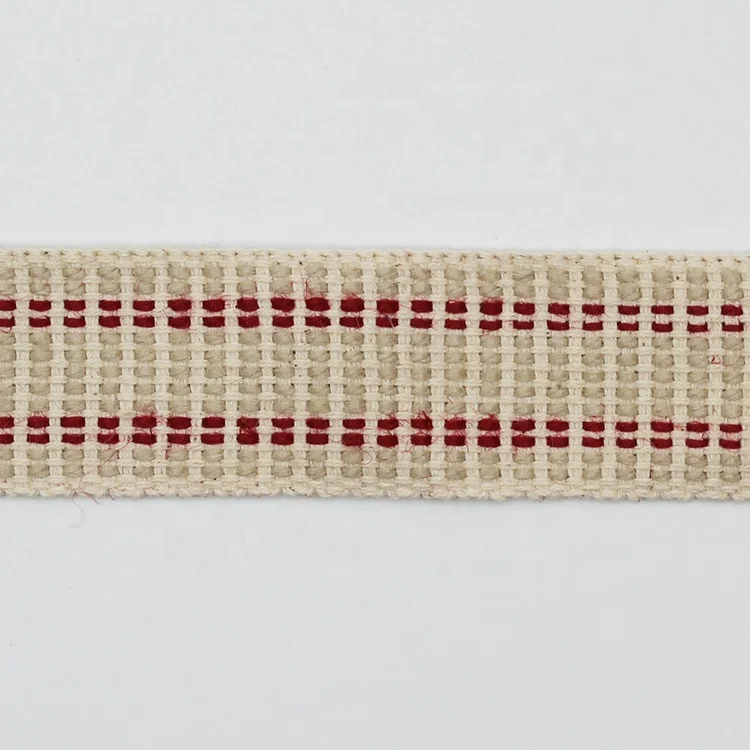 Gradient garments lawn chair webbing cotton woven canvas webbing belt strap