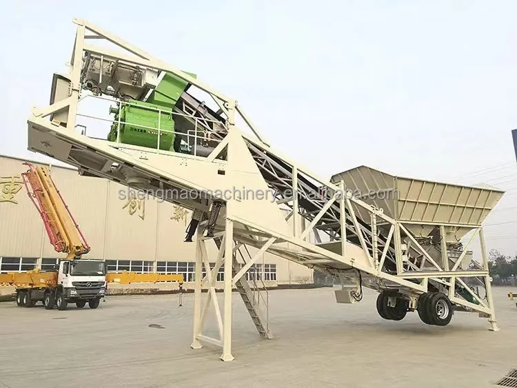 1m3 2m3 Per Batch Wet Mix Concrete Production Line On Sale