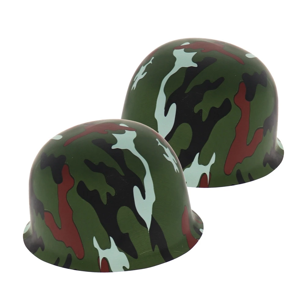 Hot selling army Helmets for Kids Plastic Camouflage Hats Soldier Helmet Party Favors Camo Costume Dress Up Hat