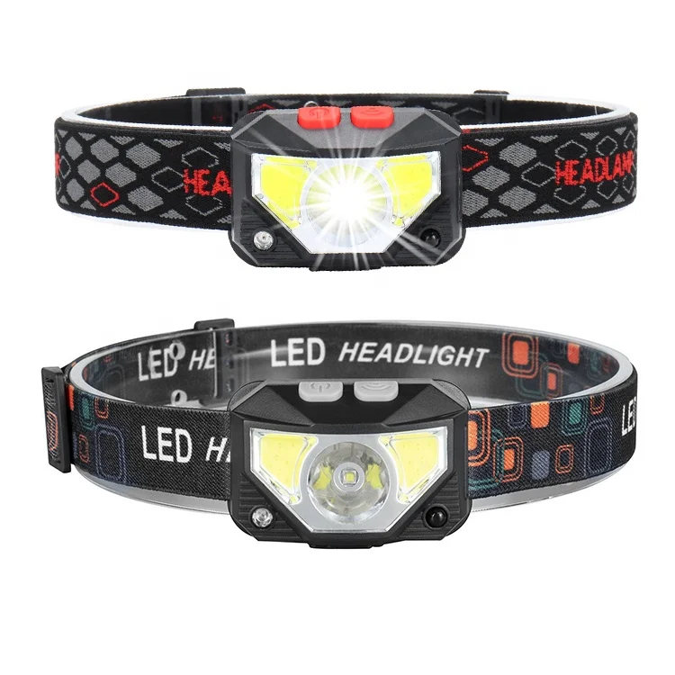 LED gesture sensor headlight,USB rechargeable strong light outdoor night fishing waterproof headlight
