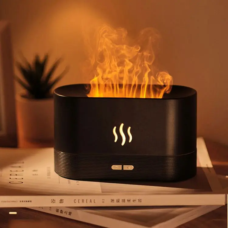 Hot Products 180ML 3D fire diffuser Cool mist usb essential oil air humidifier flame defuser With warm Lights for desk