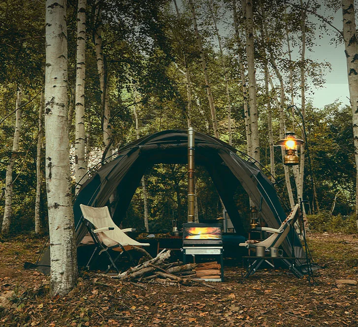 Двухслойная купольная палатка Glamping непромокаемая Высококачественная большая Выдвижная для кемпинга