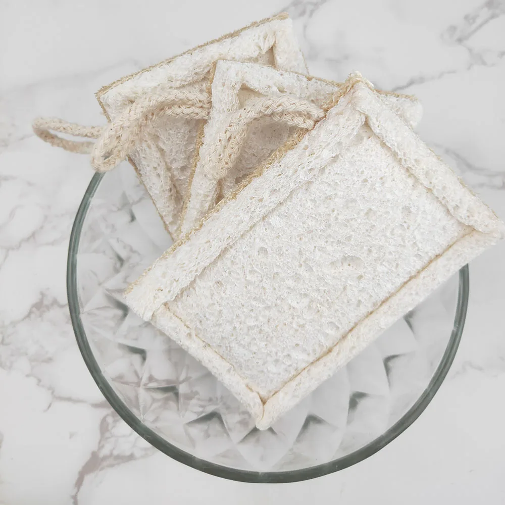 Reusable Loofah Wood Pulp Dish Luffa Sponge Scouring Pads Kitchen Magic Sponge Natural Washing luffa Sponge