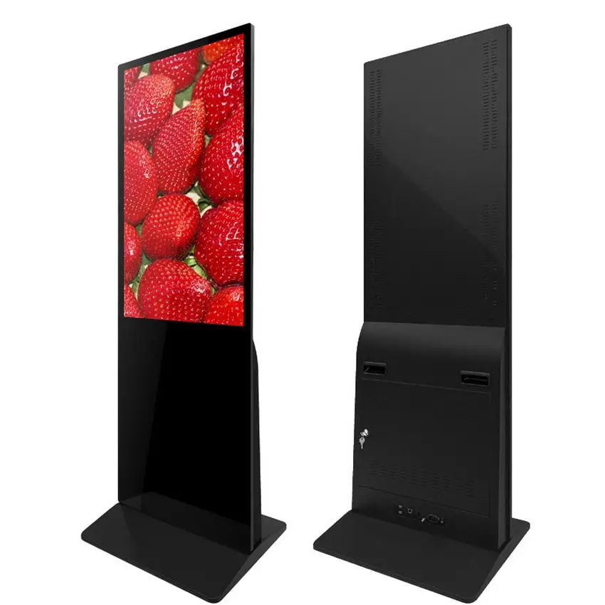 Портативный подвижный цифровой вывески сети E-poster LCD рекламный экран напольный 43-дюймовый плакат для помещений