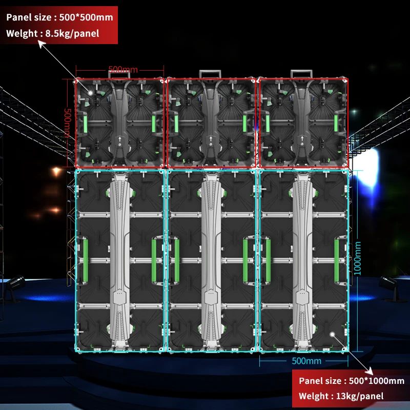 P3 P2 P3.91 P2.6 Indoor Complete LED Wall Full Color Rental HD LED Display Church Stage Backdrop LED Screen 3m X 4m