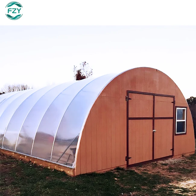 mushroom growing container agricultural thai film single-span turnkey project with quick construction greenhouse for farming