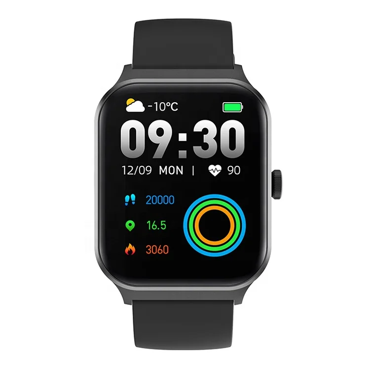 High Quality P60 Fashion Smart Watch 1.96 inch Touch Screen IP67 Waterproof BT Call Voice Assistant Many Sports Modes Smartwatch