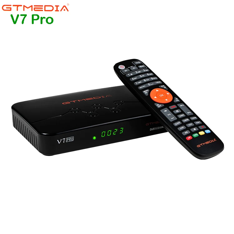  Спутниковый ресивер V7 Pro H.265 GTMEDIA PLUS с поддержкой DVB-S/S2/S2X + T/T2 BISS auto roll Full PowerVu DRE Biss key