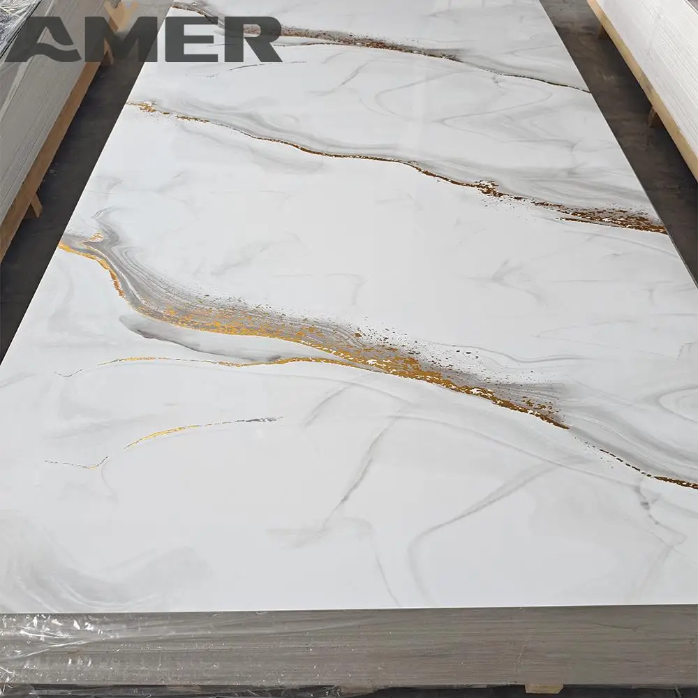 Faux Marble Pvc Plastic Uv Marble Sheet For Wall Decoration 3d Pvc Marble Sheet Wall Panel