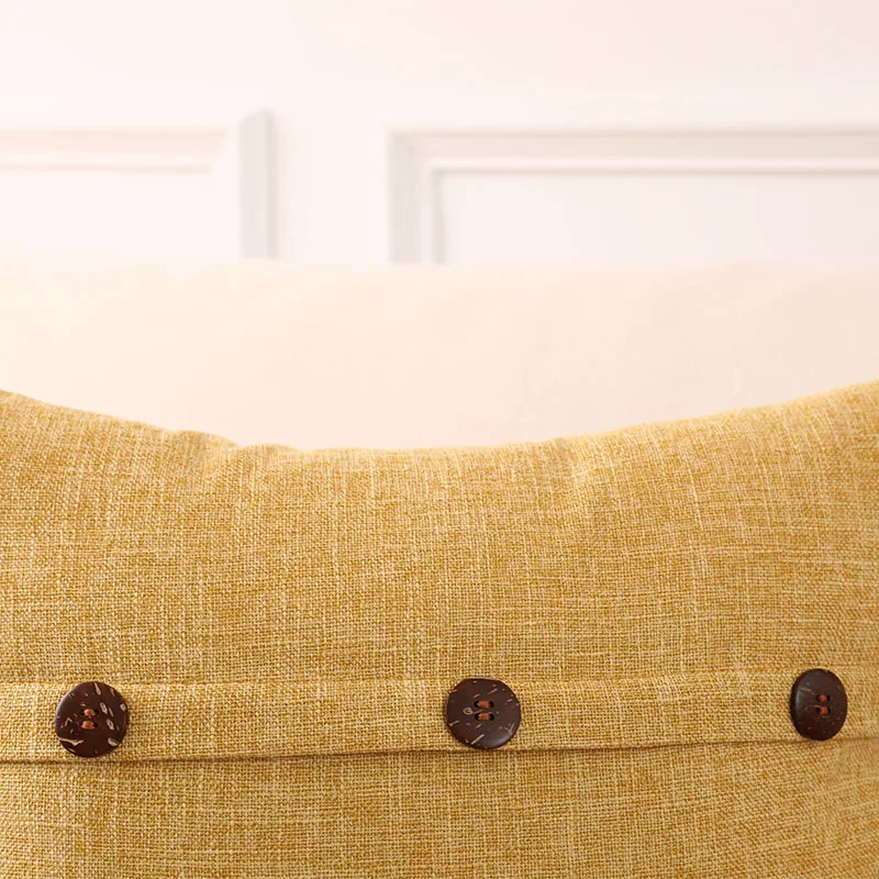 Decorative Throw Pillow Beaded Cover Vintage Farmhouse Plain Linen Gingham Cushion Covers