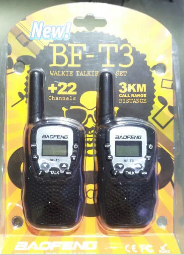  BF-T3 комплект из двух предметов для детей с передающая радиоустановка лучший подарок BAOFENG мини беспроводной двухстороннее радио 0 5 W иди и болтай Walkie