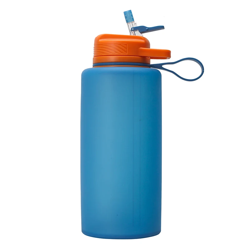 Creative Football Water Bottle Easy Carry Running Silicone Water Bottle