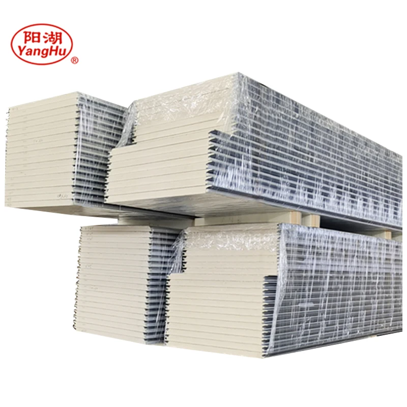 Exterior Seamless wall fire resistance performance cold storage insulation board polyurethane sandwich cold storage panel