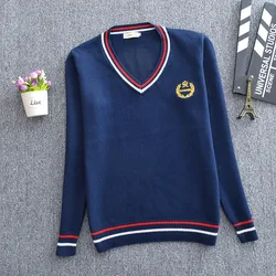 2022 Hot sale custom international primary school high school v-neck sweater school uniforms
