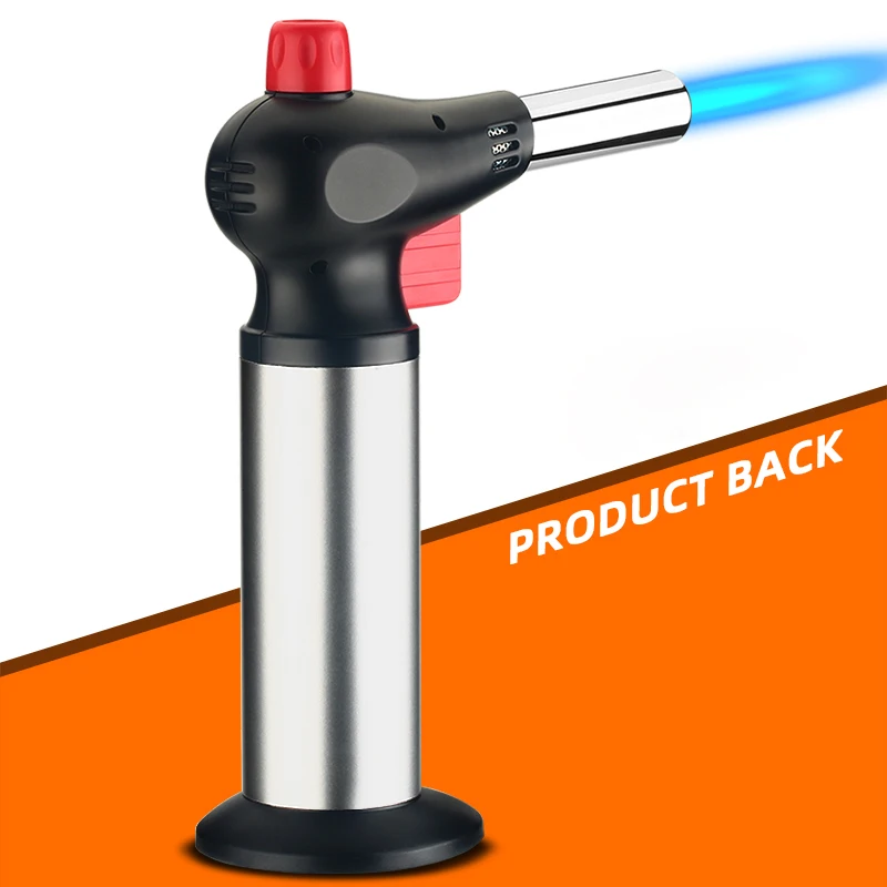 Cigar Blow Torch Gun BBQ Kitchen Smoke Metal Big  Welding Torch Lighter Cigarette Jet Flame Butane Gas Lighter Custom Logo