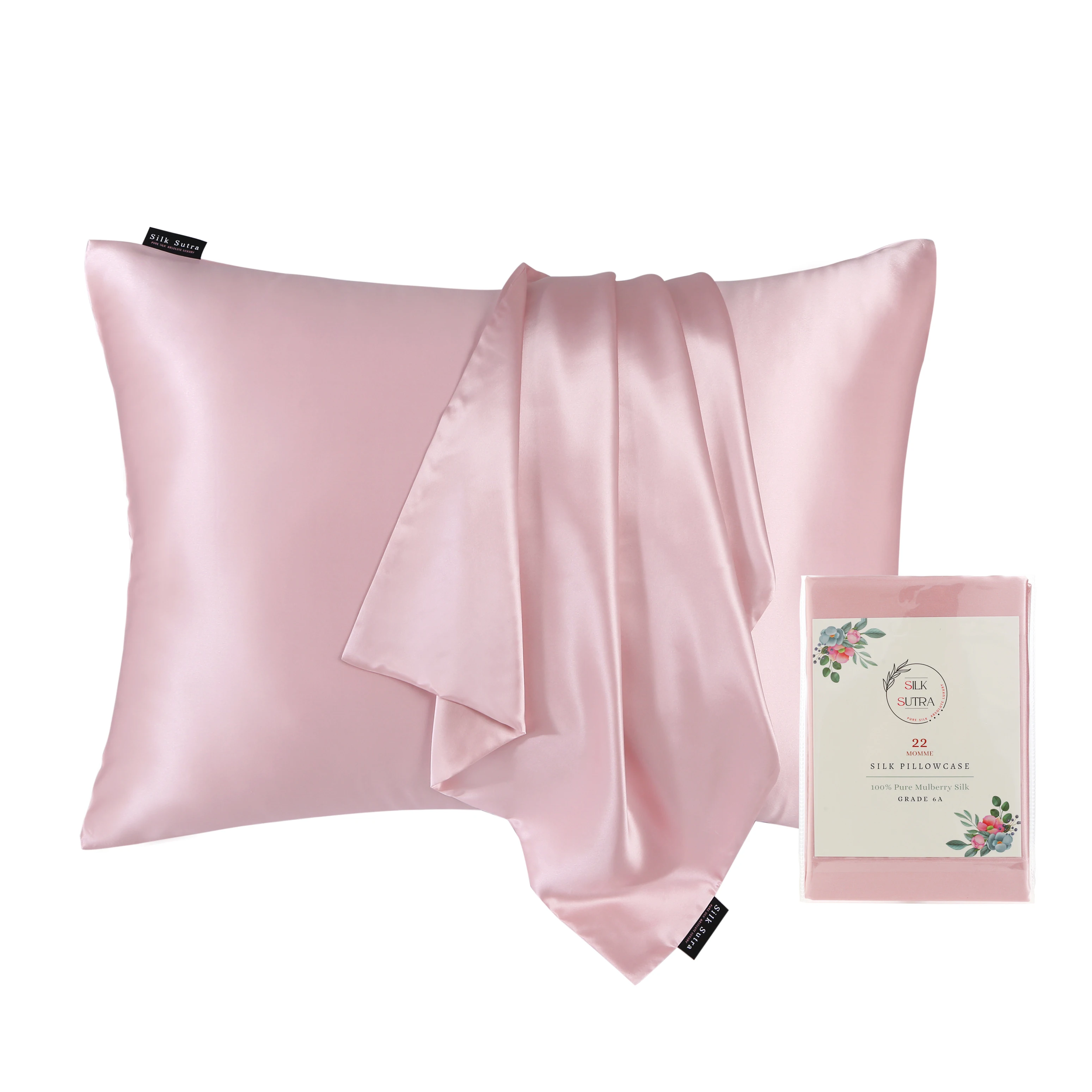 Custom Logo 22 MM 100% Mulberry Silk Pillow Case 800 TC Mulberry Silk Pillow Case