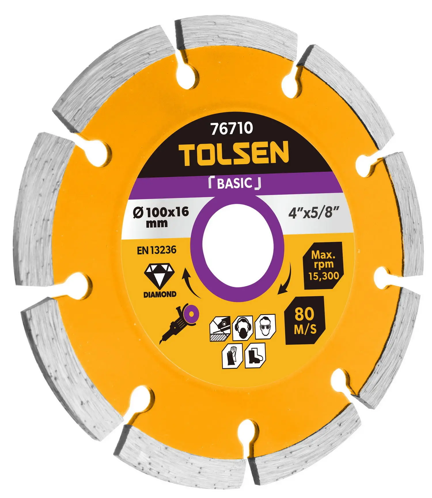 Алмазный режущий диск TOLSEN 76710 для шлифовальной машины