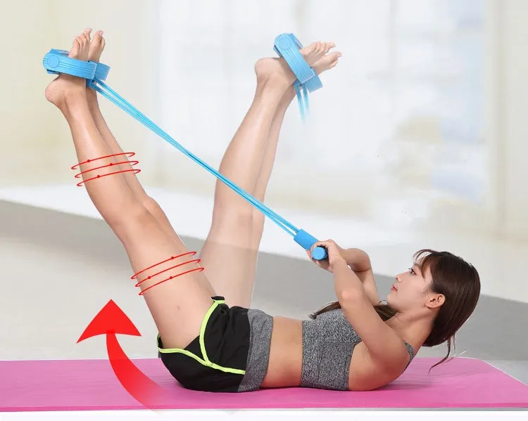 4Lab Portable and Multifunctional Six Tube Pedal Booster for Household Sit-up Assistance