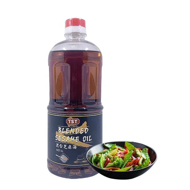 TSY Foods, оптовая цена, 1 л, 1,8 л, горячая Распродажа, вегетарианское Смешанное кулинарное черное кунжутное масло оптом
