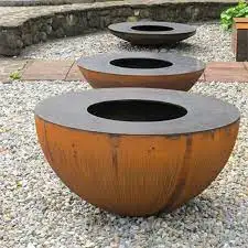 Coal Bbq Grill corten steel bbq outdoor charcoal bbq grill