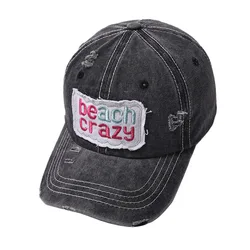 BEACH CRAZY 3 D Embroidered Baseball Cap Adjustable Size For Running Workouts And Outdoor Activities All Seasons
