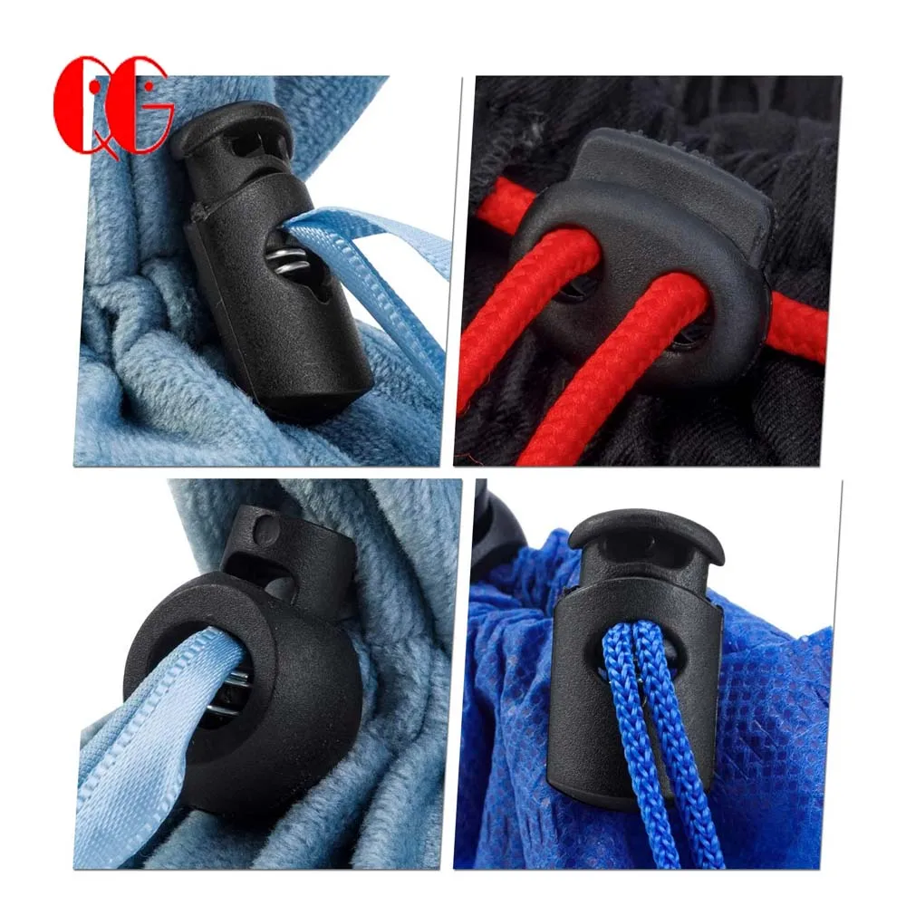 Cord Locks Elastic Adjuster Cord Toggles Drawstring Buckle Clasp Spring Drawstrings Elastic Cord Adjuster Non-Slip Stopper
