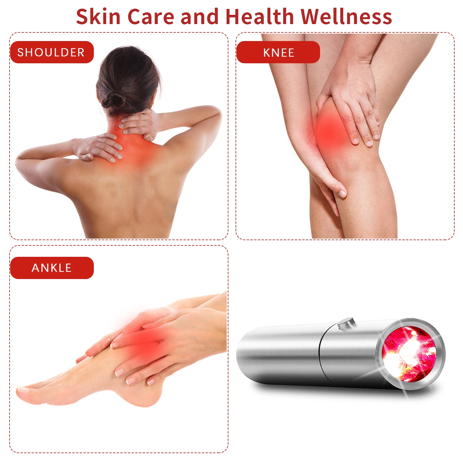 
Hot Selling Portable Joint Pain Relief Torch 630Nm 660Nm 850Nm Near Infrared Led Red Light Therapy Devices 