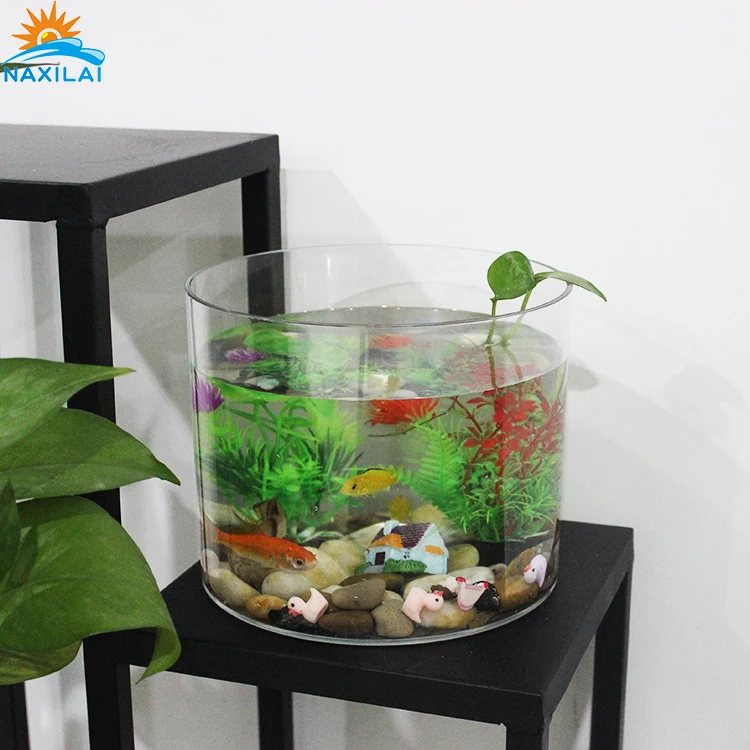 
NAXIALITable Aquarium Fish Tank Aquarium Fishing Cup Acrylic Double Betta Aquarium Bowl Fighting Fish Mini House Incubator Box F 