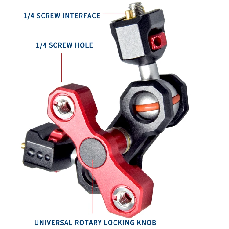 Flexible friction articulating camera magic arm mount adapter dual ball aluminum alloy magic arm