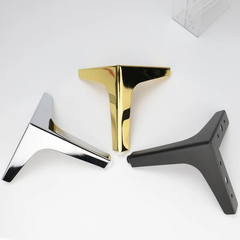 Furniture Chrome Legs Tapered Metal Sofa Leg Bed Feet Gold Cone Shape Table Iron Gold Foot