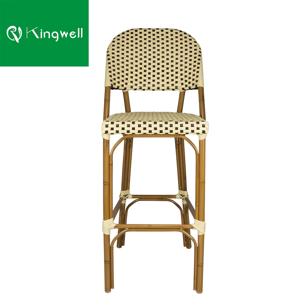 Используется в ресторанах и бистро, ротанговая барная мебель, уличный барный стул