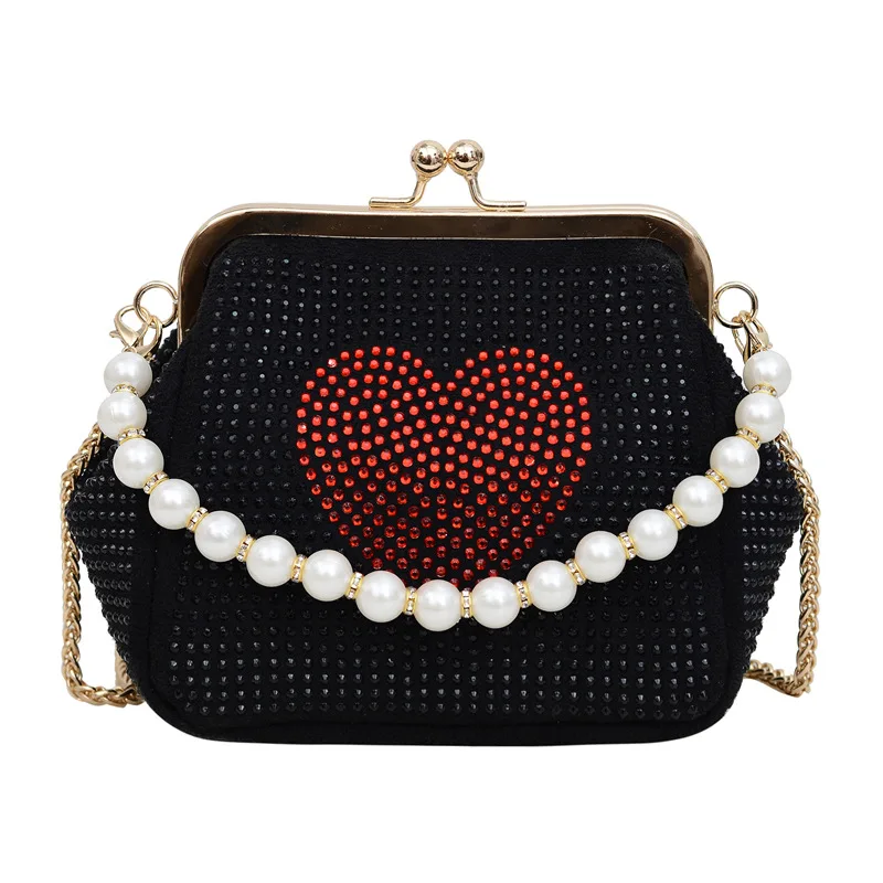 Vintage Rhinestone Women Wallets Clutch Bag Fashion Shell Bags Lady Luxury Design Purses For Ladies