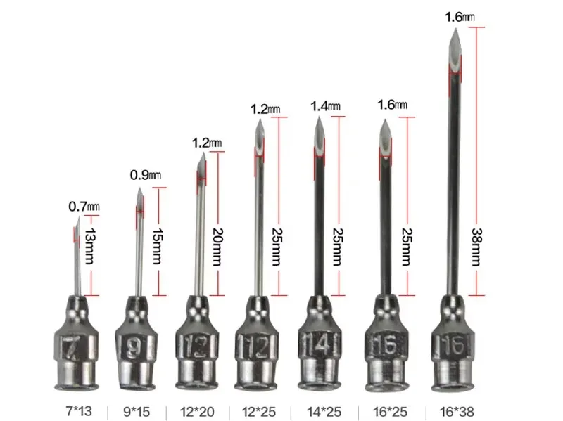 Poultry Animal Injection Needle Reusable Metal Vaccination Veterinary Stainless Steel Syringes Needles