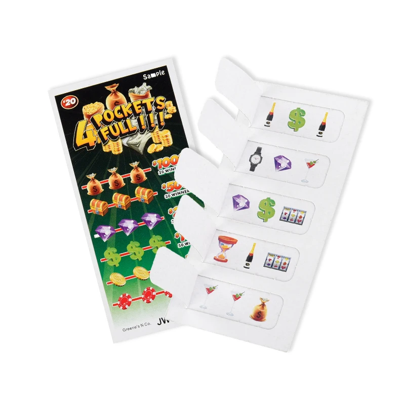 Matching Games pull tabs design digital prinating Coated Paper Winner Rates custom print pull tab card