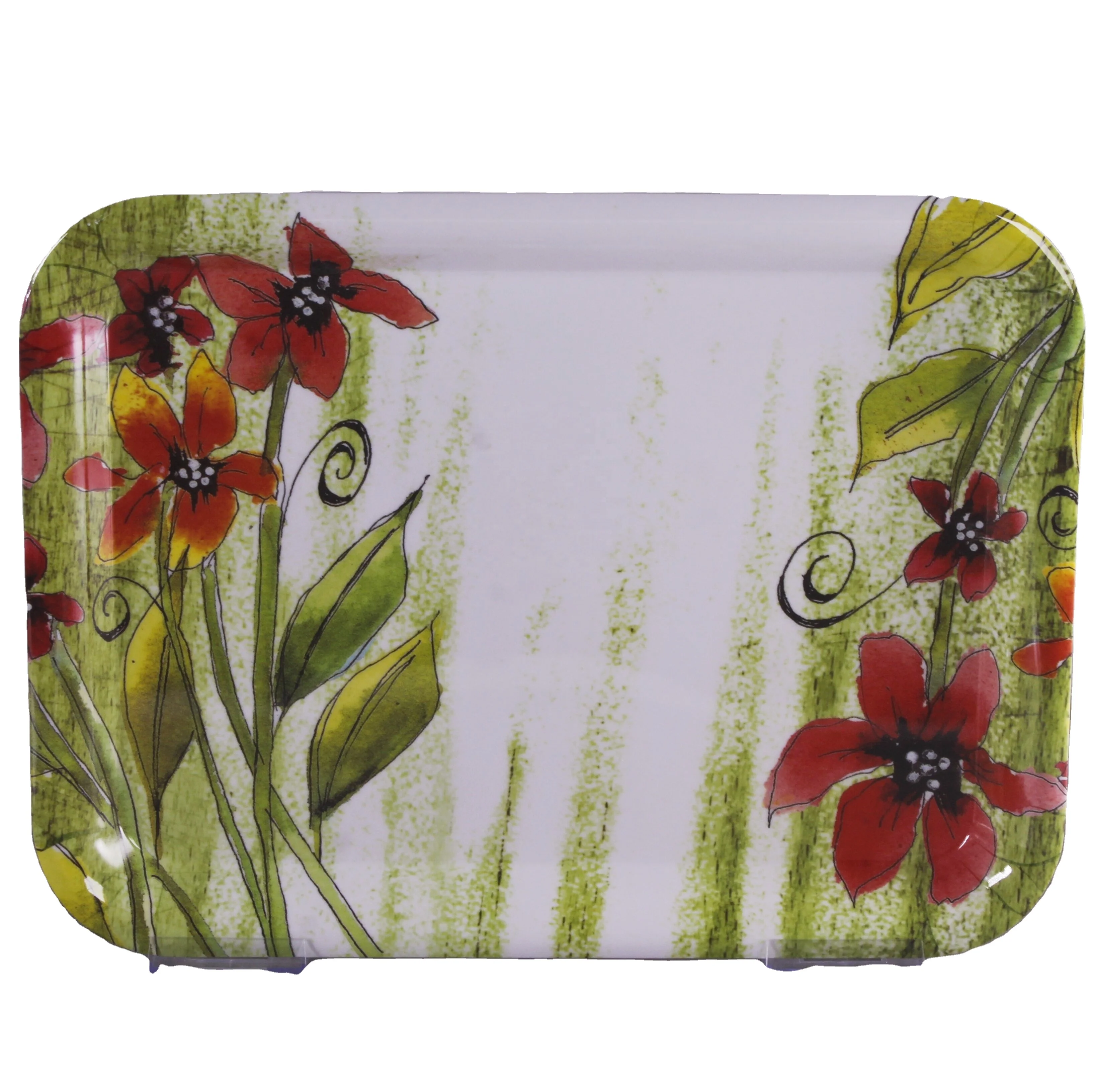 New Design Unbreakable Tray  15 Inch Melamine Serving Tray Rectangle Dinner Plates Melamine Tray for Food Holder
