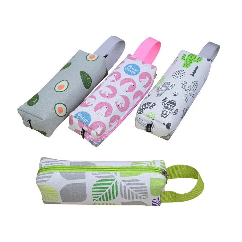 
Small Fresh Animal Pattern Portable Pen Bag Large Capacity Square Primary And Secondary School Stationery Storage Pen Bag 