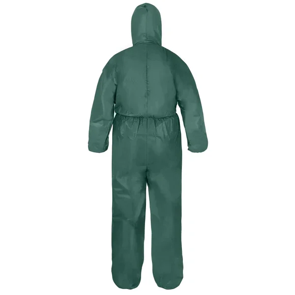 Polypropylene PP Coverall Head-to-Foot Covers Zipper Front Blue Open Wrist and Ankle Worksafe single-use Clothing