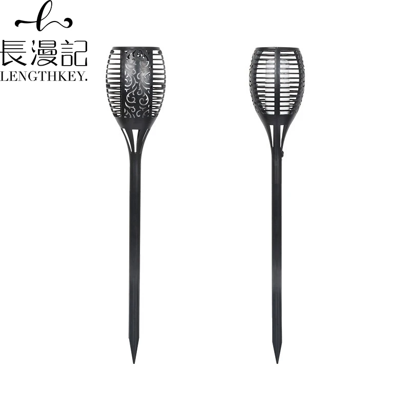 Solar flame lamp outdoor courtyard garden landscape lamp LED rechargeable lawn decoration induction torch lamp