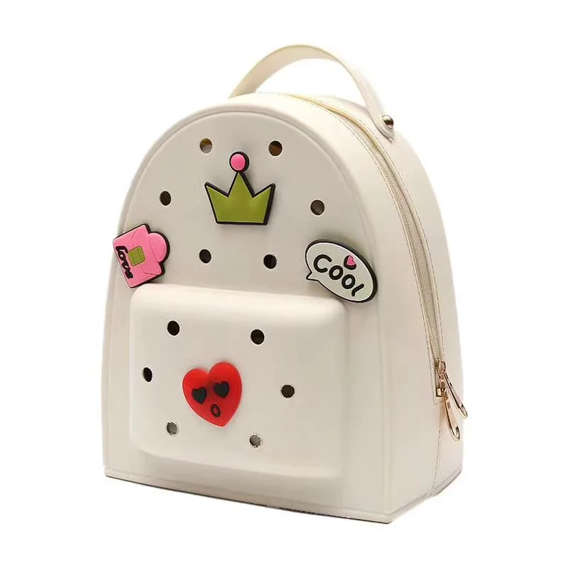 Newest Colorful Silicone Backpack OEM/ODM Acceptable Charms Solid Color Silicone School Backpack
