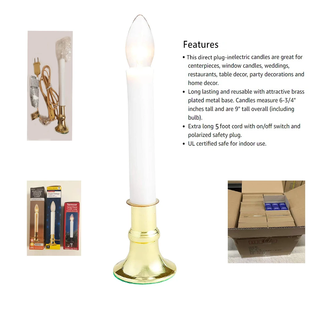 hot sell electric window lamp candle sensor switch C26 bulb candle light with suction clip window night light