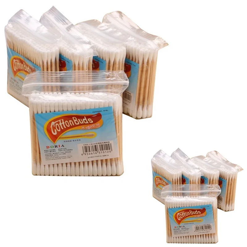 Cotton Swabs Manufacturer Cotton Swab Wood Stick Pointed Tip with Wooden Handle Cleaning Swabs for Jewelry Ceramics for Home