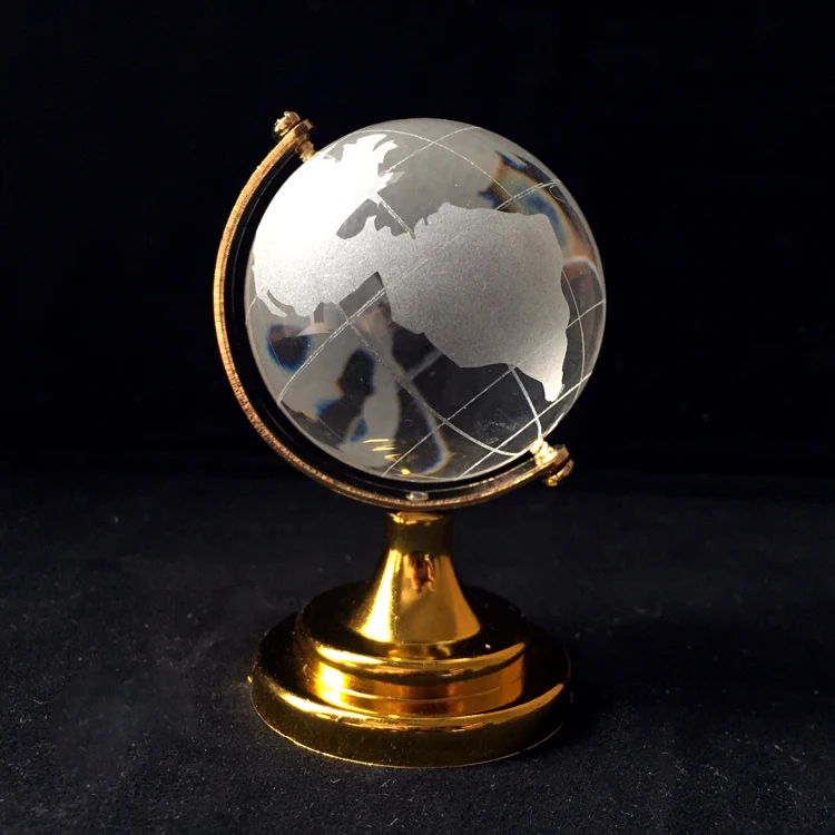 GLASS EARTH WORLD GLOBE with stand MH-Q0153