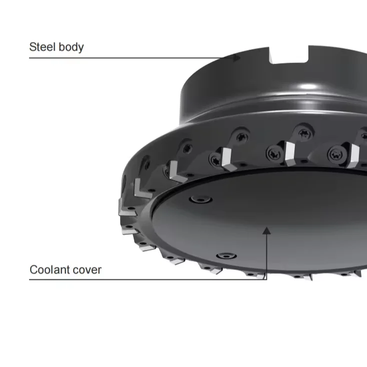 Worldia Positive rake angles FMP-SD Shell Indexable Milling Cutters ISO FMP200SC60-SD07-24  hardened Steel-Alloy material