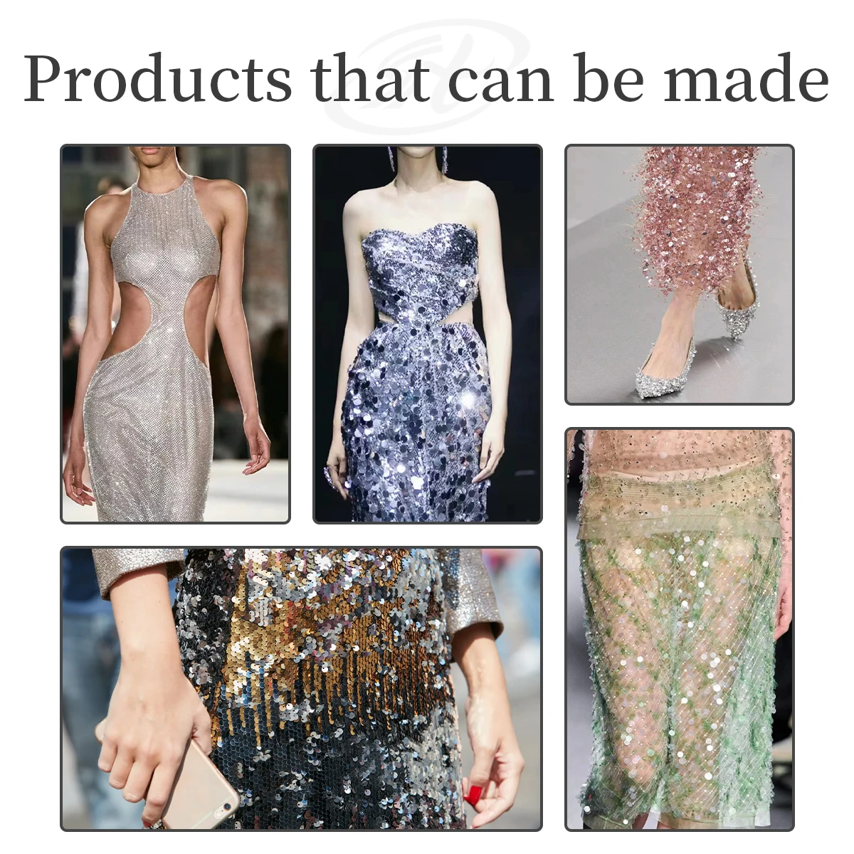 100% polyester 3mm sequins embroidered fabric pearl sparkle fabric 3D embroidery holographic sequin fabric