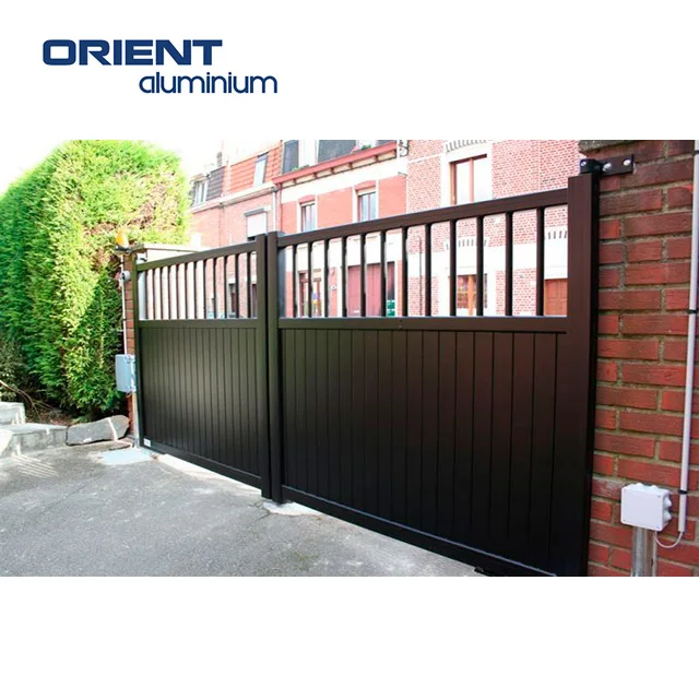 Hot Sale Picture Of Sliding Door Aluminium Gate Designs Entrance Aluminium Fence Gate Driveway Sliding Gatre